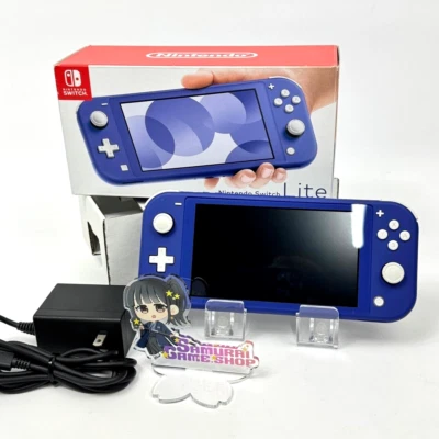 Refurbished Nintendo Switch Lite Blue Console & Charger with BOX 1 Day Ship - Image 1 of 4
