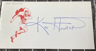 Cartão NFL KEN HOUSTON assinado pessoalmente autografado REDSKINS OILERS frete grátis pátio - Imagem 1 de 2