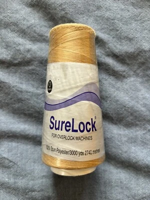 Coats Surelock White Polyester Thread for Overlock Machines 3000yds. - Image 1 of 2