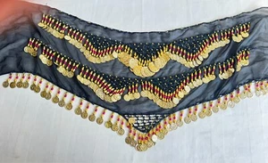 Egyptian Women belly dance hip scarf, Sexy oriental dance belt, length 180 cm. - Imagen 1 de 11