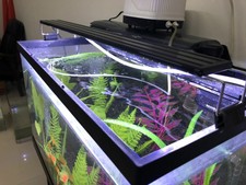 Aquarium Fish Tank LED Overtank Slim Luminaire Light Lamp Adjustable White Blue 