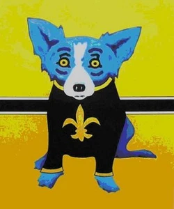 Blue Dog George Rodrigue "We are Marching Again" MAKE OFFER RARE !! DSS - Picture 1 of 1