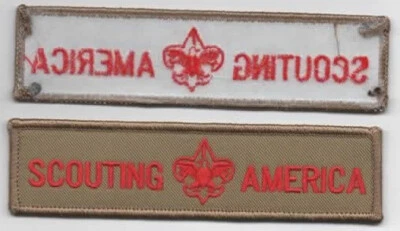 Scouting America new program strip tan and red patch iron-on - Image 1 of 4
