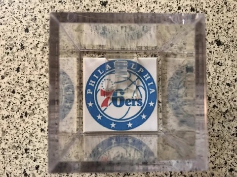 Philadelphia 76ers Custom NBA Finals Champions Basketball Ring Display Case Cover