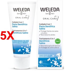 5 X Weleda Saline Salz Und Minze Zahnpasta 75 Ml - Bild 1 von 1