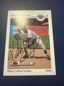 1991 # 22 Hector Vargas Albany-Colonie Yankees Card Signed Autograph auto
