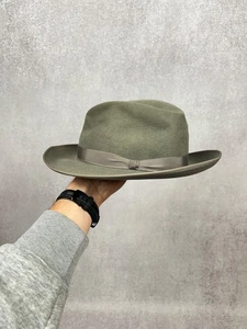 Sombrero de fieltro vintage H. Canner Chapelier Bienne Fedora talla 56 sombrero Gordon raro - Imagen 1 de 15