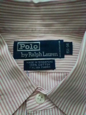 Camisa de vestir POLO Ralph Lauren para hombre 15,5-34 tela italiana  Foto 1 de 4