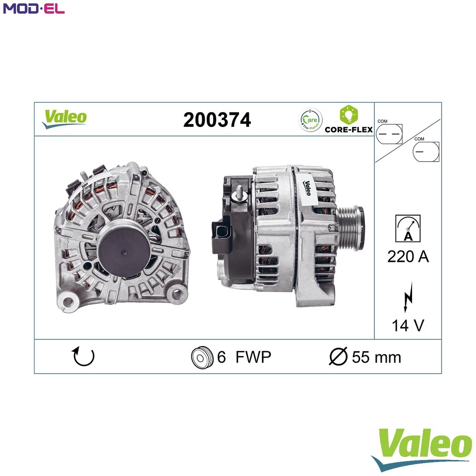 ALTERNATOR 200374 FOR BMW 5/F10/F11/Gran/Turismo/F07/X3/F2/E61 N47D20C/DA 2.0L - Image 1 of 4