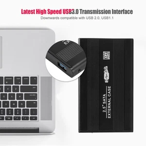 2.5in USB 3.0 Mobile Hard Disc Drive External Enclosure HDD Box Case CB - Afbeelding 1 van 10