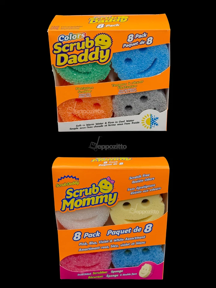 Scrub Daddy & Mommy Colors Flex Texture Scrubber Sponges, 8 Pack - Image 1 of 4