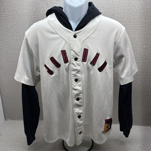 Air Jordan Small Snap Up Button Hoodie Sweatshirt Jumpman White & BLack - Bild 1 von 12