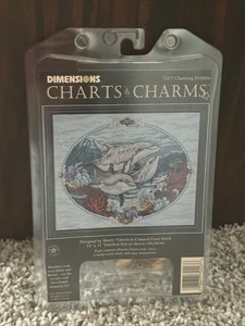 Dimensions 72427 Cross Stitch Chart & Charms Charming Dolphins - Picture 1 of 6