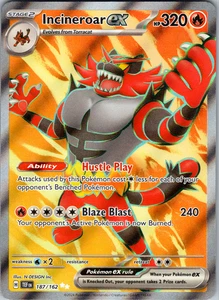 Incineroar ex 187/162 SV05: Temporal Forces Full Art - NM - Picture 1 of 2