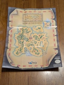 Dungeon Magic Sword of the Elements TAI-DM-US NES Nintendo Insert Poster Only