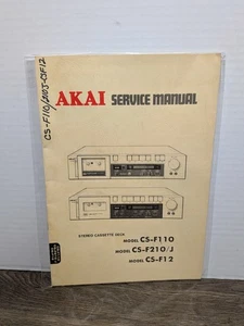 Akai CS-F110 CS-F210 CS-F12 Cassette Deck Original Service Manual Vintage - Picture 1 of 2