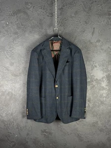 Neu Linea Sartoriale dunkelblauer gestreifter Blazer aus Kaschmir für Herren Italien - Bild 1 von 13