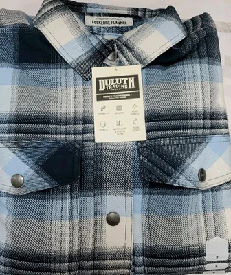 New Duluth Trading Co Folklore Insulated Flannel Multicolor Plaid Shirt Size M - Image 1 of 4