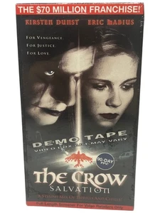 Sealed Demo Screener VHS The Crow Salvation  Kirsten Dunst Promotional - Picture 1 of 6