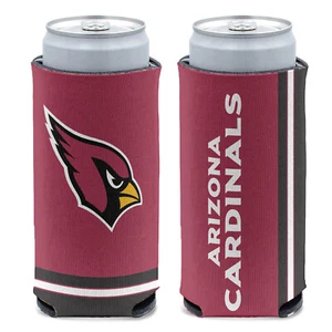Licensed Double Sided Football 12 oz Arizona Cardinals Slim Can Cooler Koozie - Picture 1 of 1