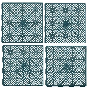 Pack Of 16 Tiles Green For Outdoor Deck Garden Flooring Tiles Board Decking - Picture 1 of 4