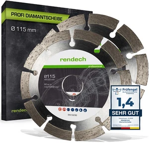 2x Diamanttrennscheibe 115 Beton Granit Stein Profi Diamant Trennscheibe 115 mm - Bild 1 von 7
