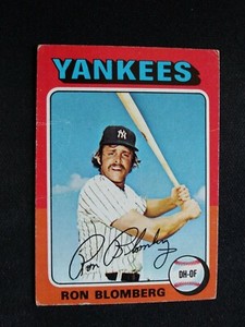 1975 Topps "Mini" Baseball Card # 68 Ron Blomberg - New York Yankees (VG/EX)