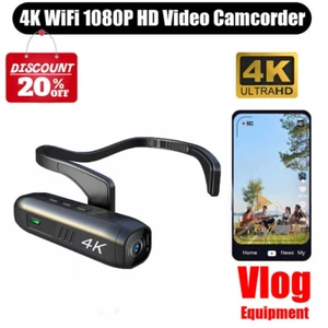 Action Camera 4K Camcorder Head Mounted Video Camera 30FPS Vlogs Recorder - Picture 1 of 13