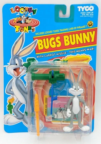 Vintage 1993 TYCO Looney Tunes Bugs Bunny Figure  Sealed New MOC Cover