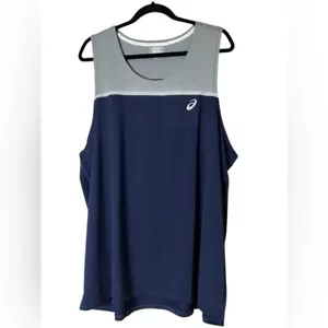 Asics men's PR lyte singlet tank top running tank activewear navy blue size 2XL - Picture 1 of 7