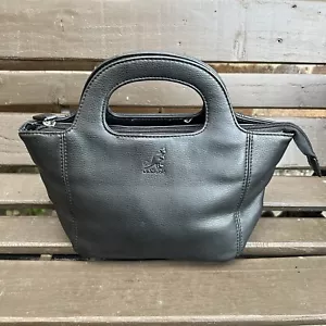 Vintage Kangol 90s 00s Y2K Black Logo Handbag Cute Small Mini Tote Bag - Picture 1 of 21