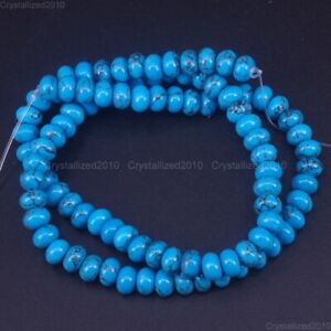 Natural Gemstones Rondelle Spacer Loose Beads 4mm x 6mm 5mm x 8mm Stone 15.5”