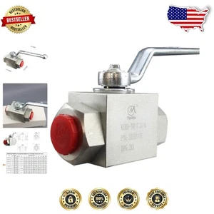 Heavy-Duty 3/4'' NPT Ball Valve with 4650 PSI Rating - Reliable Performance - Picture 1 of 8