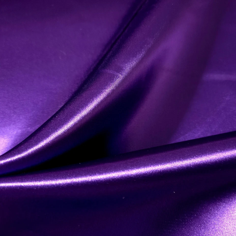 MUSE FABRICS Heavy PURPLE Bridal Duchess Satin Fabric 58" By The Yard Glossy Satin