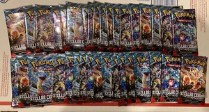 Pokemon TCG: STELLAR CROWN BOOSTER 72 Sealed Packs from sealed products SV07 - Bild 1 von 5