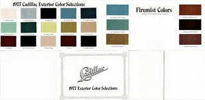 Cadillac Full Line 1977 fábrica colores GM (NOS) folleto de ventas con astillas de pintura - Imagen 1 de 1