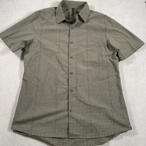 Lululemon Hemd Herren Medium grün kariert Knopfleiste Polyester Bio Baumwolle - Bild 1 von 12