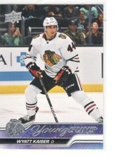 2023-24  UPPER DECK UD YOUNG GUNS RC # 229 WYATT KAISER CHICAGO BLACKWAKS