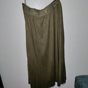 Dkny Large Women's Plaided Army Green Skirt - Picture 1 of 7