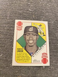 2015 Topps Heritage '51 - #75 Francisco Lindor (RC) Mini Red Back