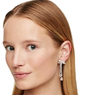 nwt Kate Spade Pearly Bow Clear Glow Earrings Now Collectible - Image 1 of 4