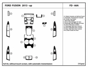 Carbon Fiber Dash Trim Kit for Ford Fusion 13-16 without touch screen interior - Picture 1 of 1