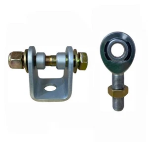 1/2 Hole Clevis Mount Grade 8 Hardware 1/2 Male LH Chromoly Rod End & Jam Nut - Picture 1 of 3