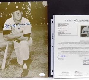 MICKEY MANTLE HOF Signed 1988 Autograph 11x14 Sepia Photo Yankees JSA 💎 LOA - Picture 1 of 8