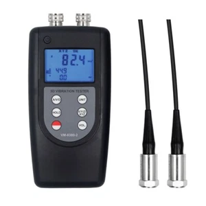 VM-6380-2 3D Vibration Meter Tester 2-Channel Transducers Sensor 10Hz~10kHz - Bild 1 von 9