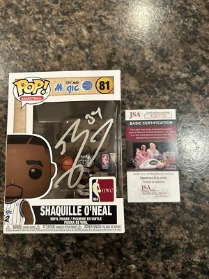 Shaquille O'Neal Hand Signed Funko Pop JSA Authentic COA Orlando Magic Shaq  - Image 1 of 2