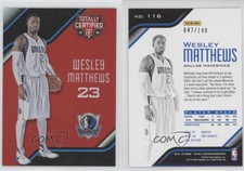 2015-16 Panini Totally Certified Mirror Red /149 Wesley Matthews #116