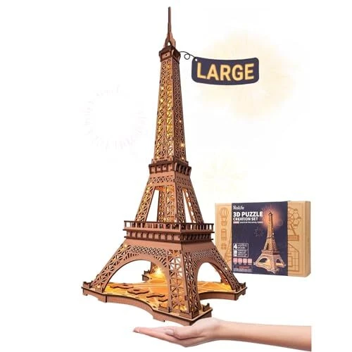 Rolife Torre Eiffel con luce-puzzle in legno 3D decorazione scrivania (a2J) - Immagine 1 di 1