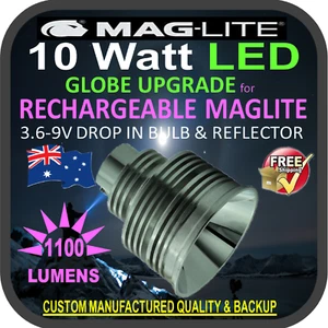 MAGLITE LED UPGRADE MAG CHARGER BULB GLOBE RECHARGEABLE TORCH FLASHLIGHT 1100LM - Picture 1 of 9