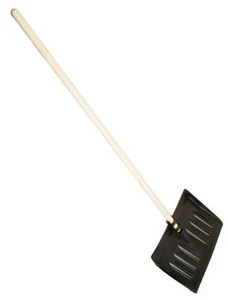 SNOW SHOVEL SCOOP HEAD AND LARGE WOODEN HANDLE NEW HEAVY DUTY - Picture 1 of 2
